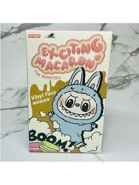 POP MART Exciting Macaron The Monsters Vinyl Face - Blue Character